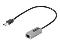 StarTech.com Adaptador USB a Ethernet, USB 3.0 a Ethernet Gigabit de 10/100/1000 para Portátiles, con Cable Incorporado de 30cm, Adaptador USB a RJ45, Adaptador NIC, Adaptador de Red USB (USB31000S2) - Adaptador de red - USB 3.2 Gen 1
