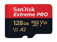 SanDisk Extreme Pro - Tarjeta de memoria flash (adaptador microSDXC a SD Incluido) - 128 GB