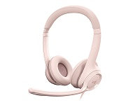 Logitech H390 Wired Headset for PC/Laptop, Rose - Auricular - en oreja