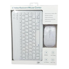 TECLADO INALAMBRICO  DE COLORES CON MOUSE 10" BLANCO