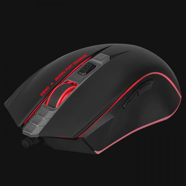 MOUSE LINEA SCORPION G930 MARVO - NEGRO/ ROJO