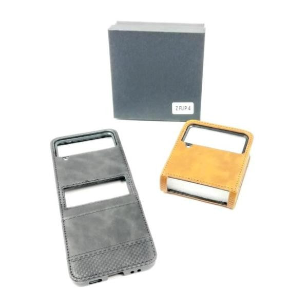 ESTUCHE CUERO ZFLIP 4 CAFE
