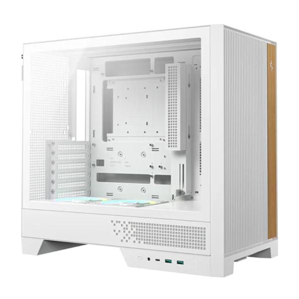 Case Deepcool CL600 Wh Mid Tower Ventiladores 2 de 120MM con Panel Lateral R-CL600-WHNNA2-G-1 - Blanco