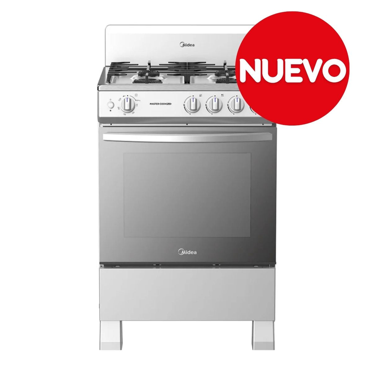Midea cocina a gas 24 pulgadas 4 quemadores hierro fundido MGS24FS1BIABG