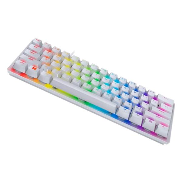 Teclado Gaming RGB Razer Huntsman Mini Mecánico Alámbrico USB Español Switch Morado RZ03-03390300-R3M1 - Blanco
