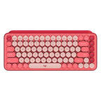 Teclado Logitech Pop Keys Mecánico Inalámbrico Bluetooth Español Switch Café 920-010709 - Rosado