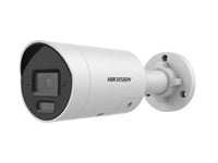 Hikvision 4MP Cámara de red bullet fija inteligente híbrida Acusense con luz - Micrófono incorporado - 4MP