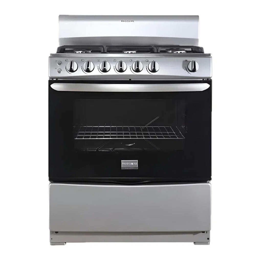 Frigidaire cocina de gas 30" 6 quemadores silver FKGH30C3MDQG