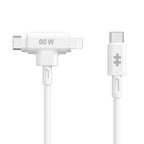 Targus cable de carga hyper 60W 2 en 1 USB-C en blanco - HJ4010WHGL