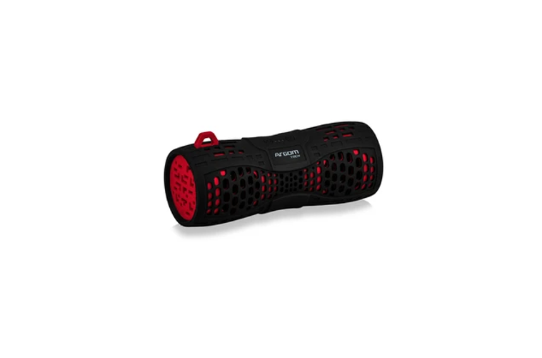 Parlante Argom Vertigobeats Bluetooth Waterproof ARG-SP-3129BK Negro/Rojo