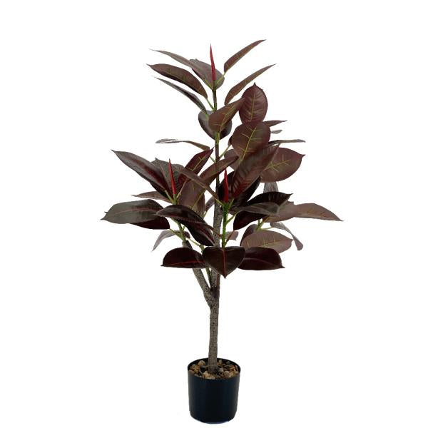 Árbol de caucho artificial maceta plástica - 88 cm