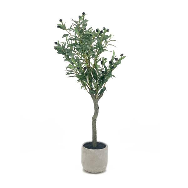 Arbol de olivo artificial maceta concreto - 93 cm Imagen secundaria del producto