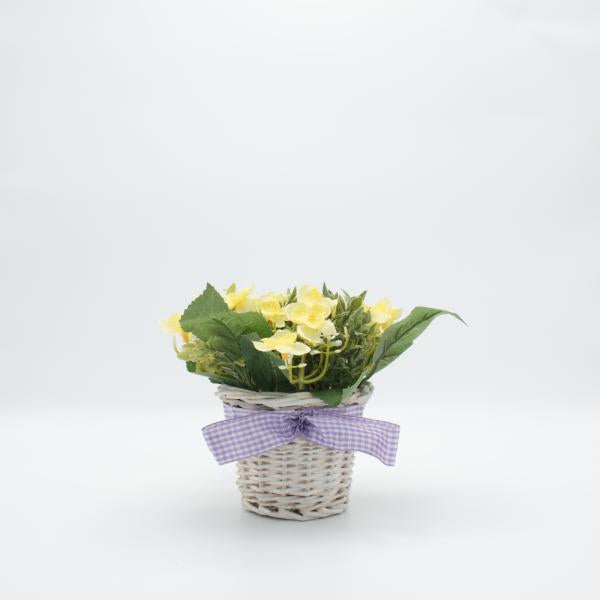 Cesto de flores artificial decorativo Imagen secundaria del producto