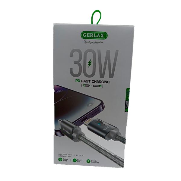 Cable USB Tipo C a Ligthning L39L Gerlax - 1M Gris C-l