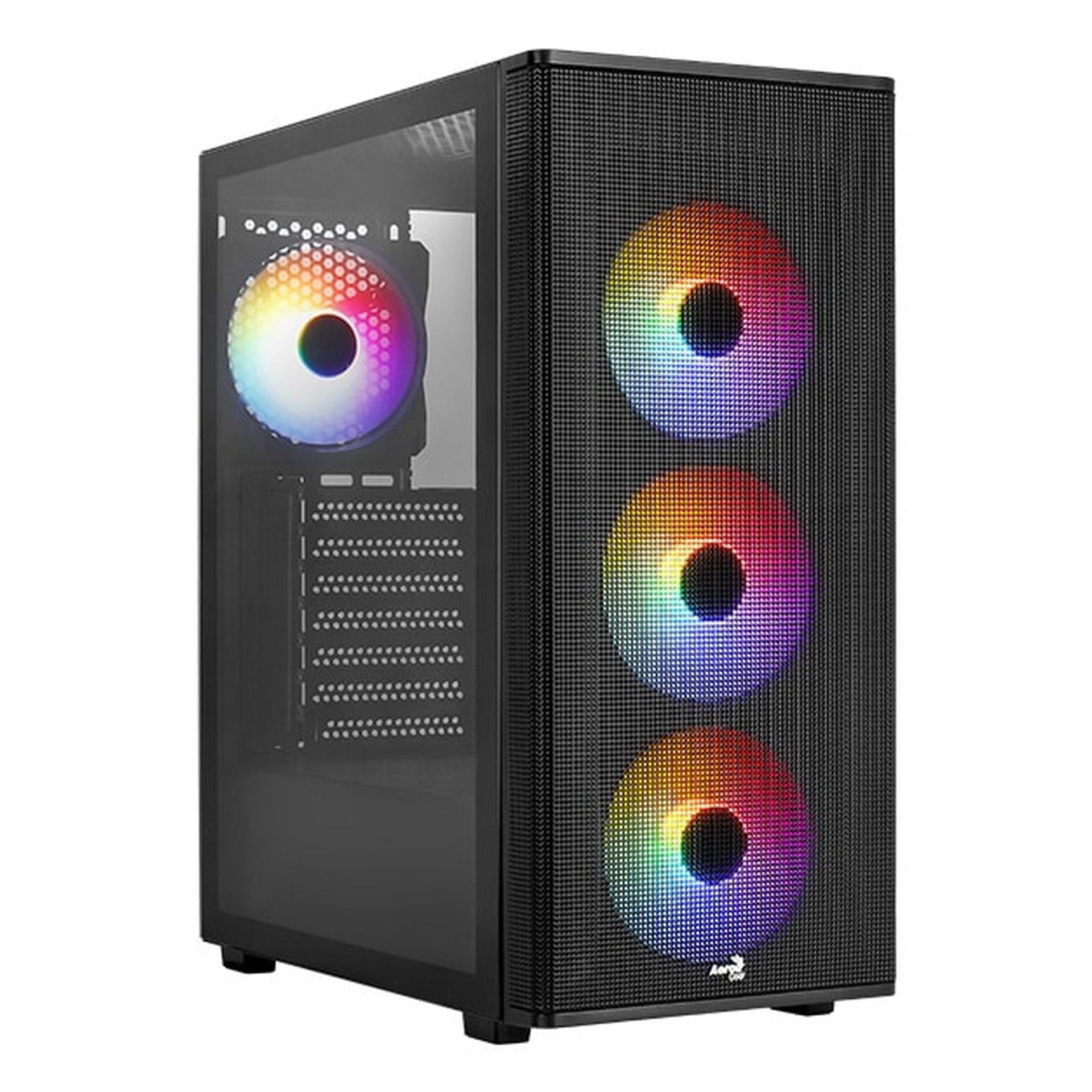 Case gaming RGB Aerocool DESIGNER-G-BK-V2 ventiladores 4 de 120 mm con vidrio lateral y malla frontal accm-es05143.11 Imagen secundaria del producto