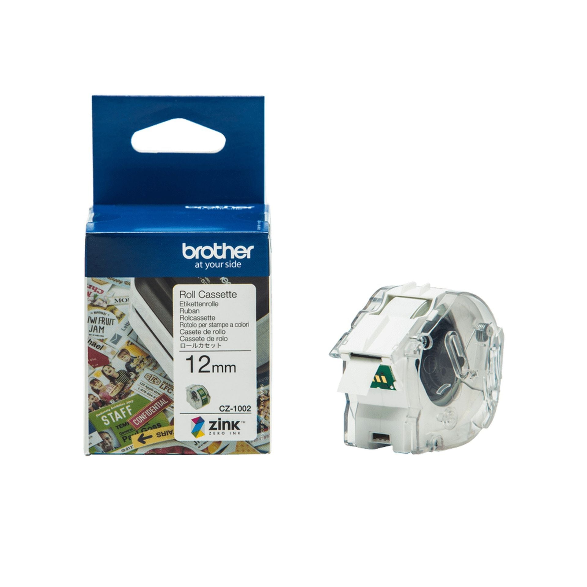 Rollo etiquetas Brother CZ1002 ink 12 mm x 5M Imagen secundaria del producto