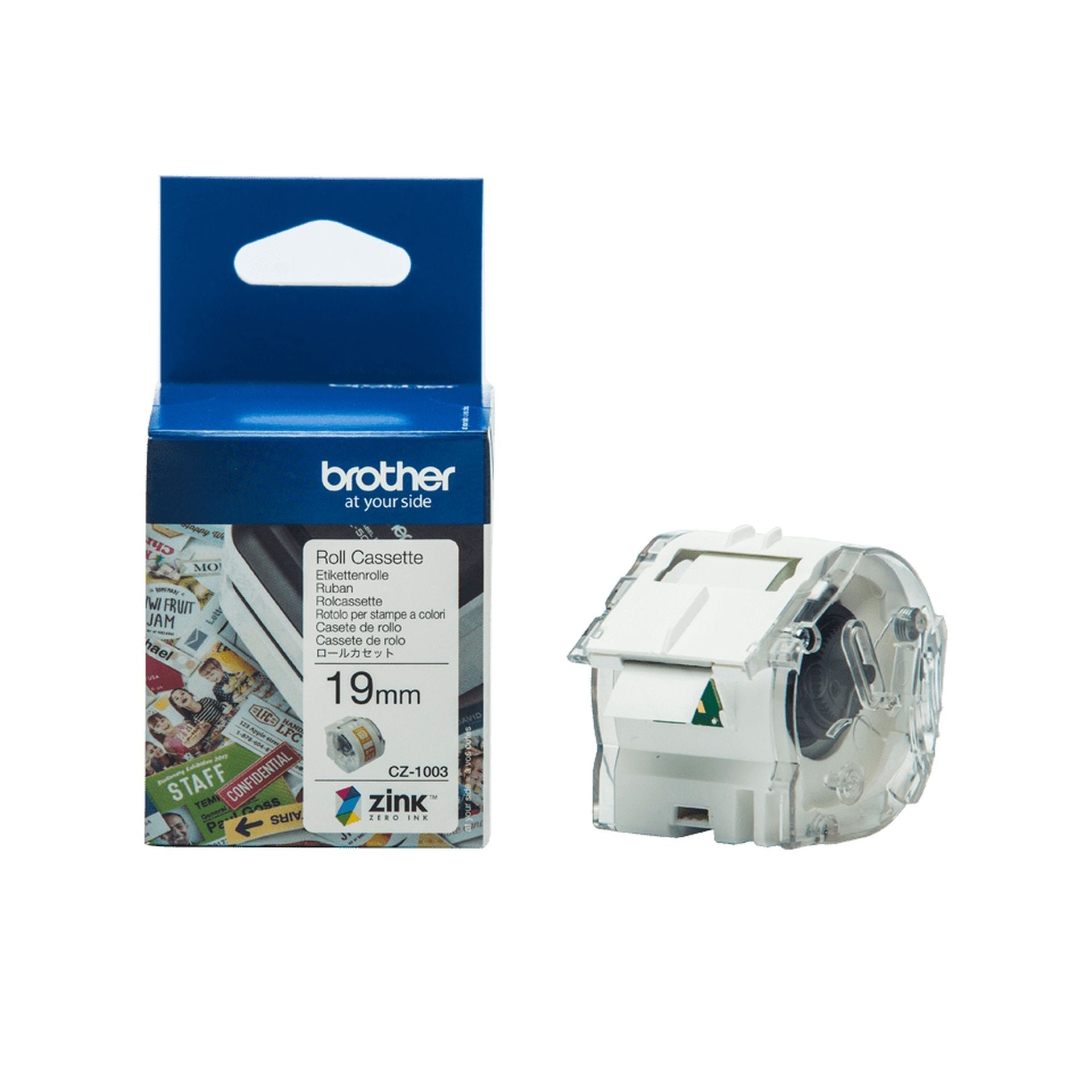 Rollo etiquetas Brother CZ1003 ink 19 mm x 5M Imagen secundaria del producto