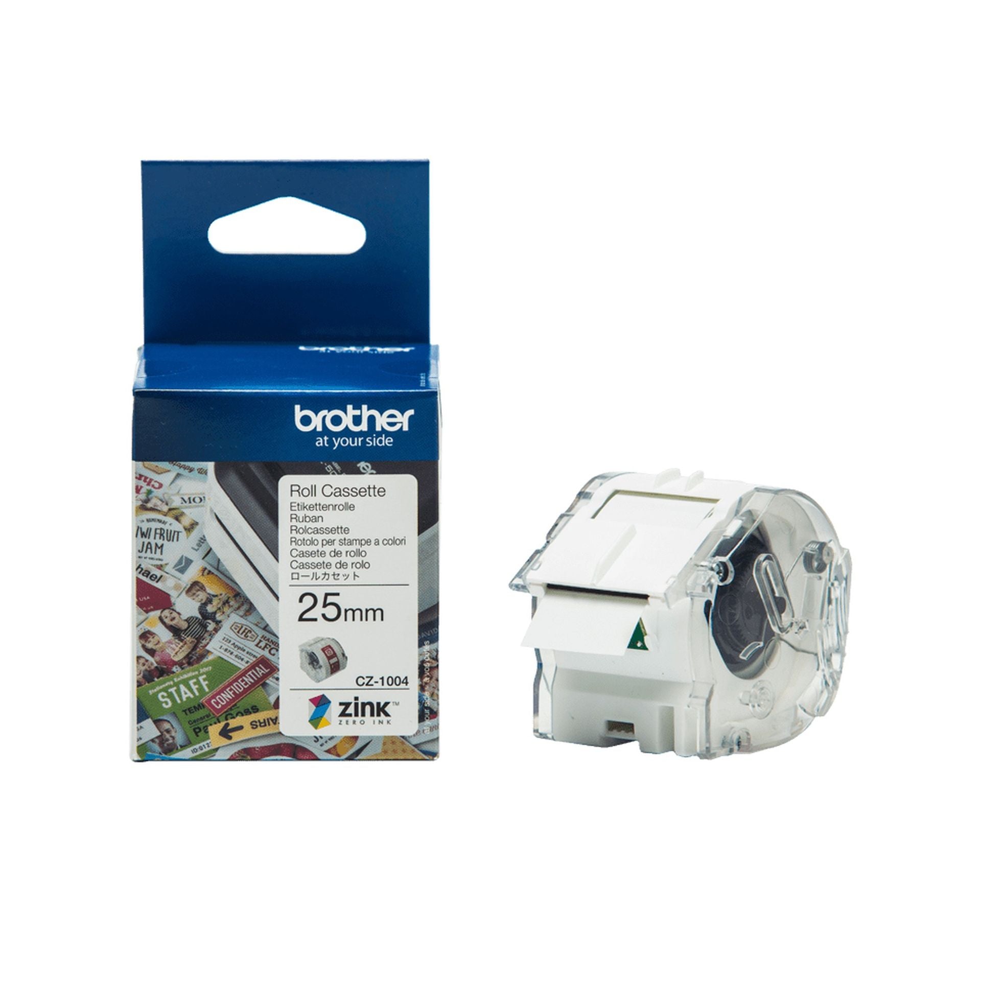 Rollo etiquetas Brother CZ1004 ink 25 mm x 5M Imagen secundaria del producto