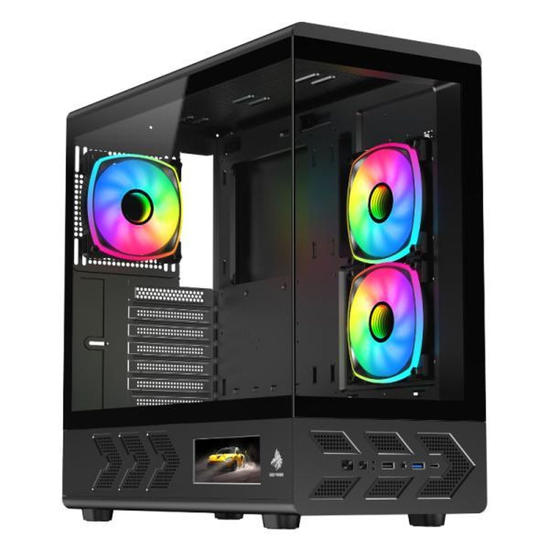 Case Eagle Warrior CG01J6RA001C mid tower sin ventilacion incluida con vidrio templado sin fuente con pantalla de - 5 pulgadas Imagen secundaria del producto