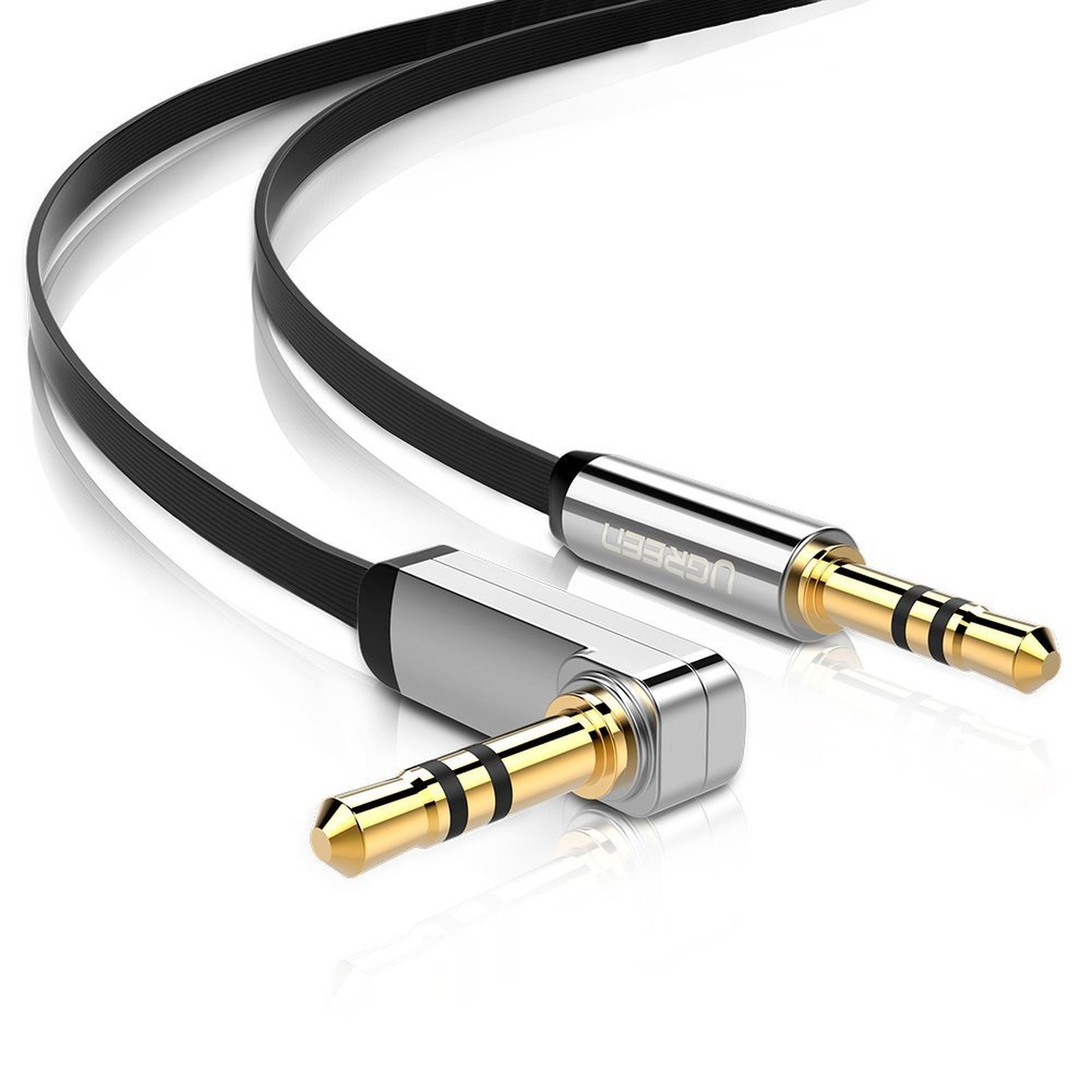 Cable UGREEN AV119 3.5 mm macho recto a macho ángulo plano 1M 10597 Imagen secundaria del producto