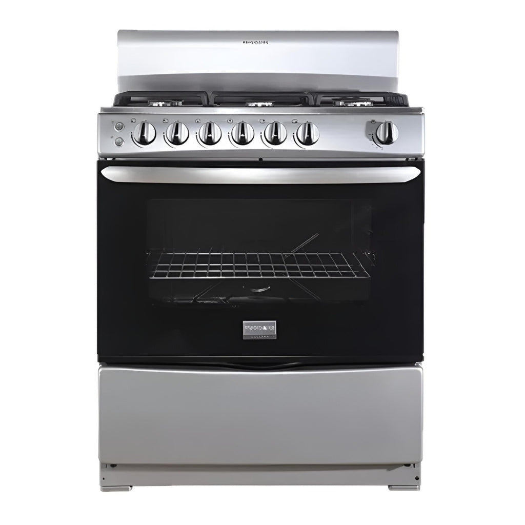 Frigidaire cocina a gas 30 pulgadas 6 quemadores silver FKGH30C3MDQG
