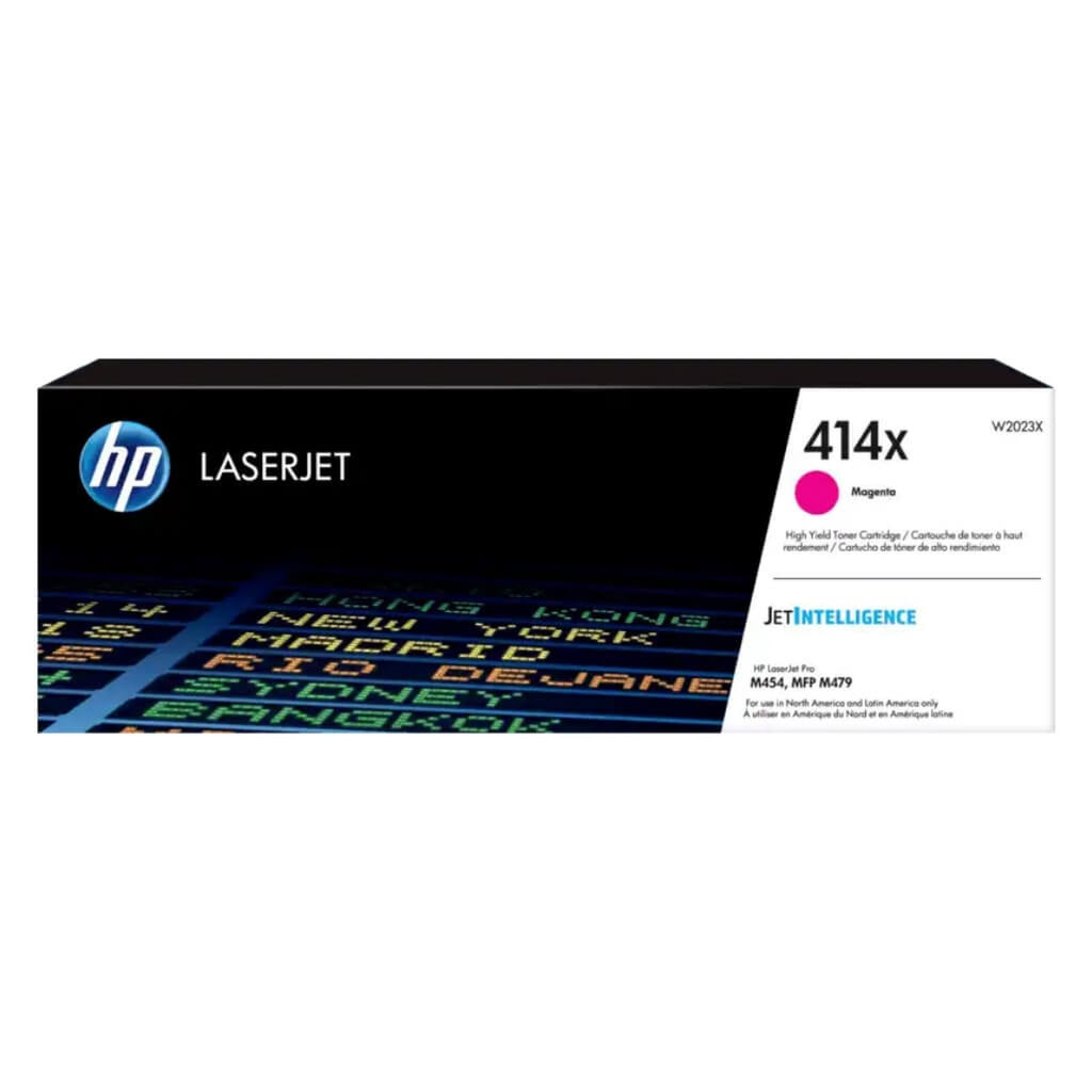 HP toner magenta HP414X W2023X alto rendimiento