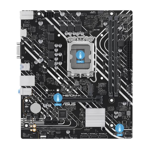 Tarjeta Madre Asus Prime H610M-K LGA1700 MICRO-ATX DDR5 90MB1GA0-MVAAY0 - Blanco / Negro