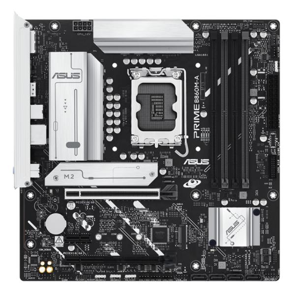 Tarjeta Madre Asus Prime B860M-A WIFI DDR5 LGA1851 Micro Atx Pcie 5.0 / WIFI 6E / Bluetooth 5.3 / 2.5gb LAN / HDMI 90MB1JY0-M0EAY0 - Negro / Blanco