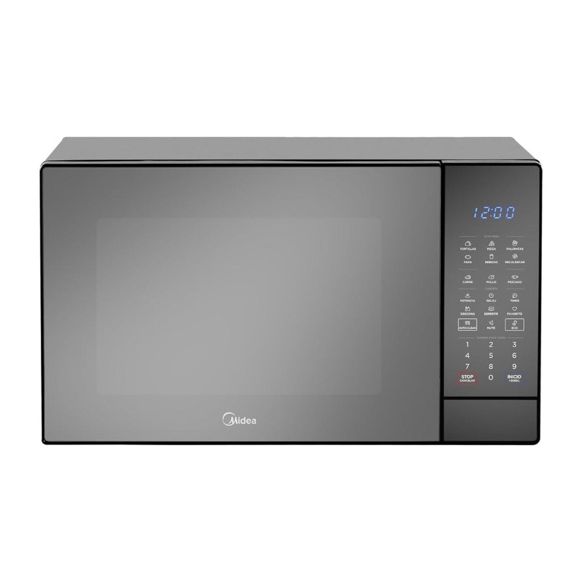 Midea microondas 1.4 pc puerta  espejo gabinete negro MMDK14S2MB