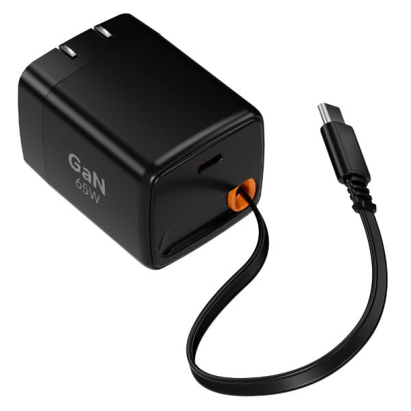 Cargador de Pared Retráctil Nova AD-782 65W USB-C W/ Us E010-181 - Negro