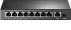 TP-link switch omada de escritorio de 9 puertos a 10 / 100Mbps con 8 puertos PoE+ - TL-SF1009P