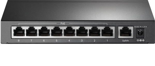 TP-link switch omada de escritorio de 9 puertos a 10 / 100Mbps con 8 puertos PoE+ - TL-SF1009P