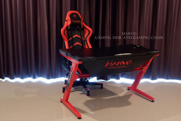 Escritorio Gamer Scorpion DE-02 120*66*73cm con Luz LED Marvo