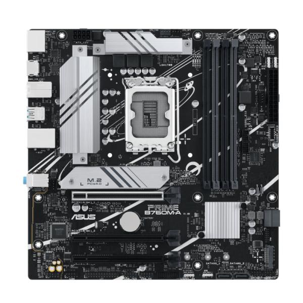 Tarjeta Madre Asus Prime B760M-A LGA1700 M-ATX DDR5 90MB1EK0-M0EAY0 - Negro / Blanco