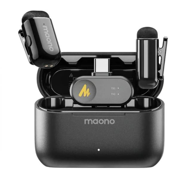 Microfono Maono WM622 PC2 Inalambrico con Receptor USB-C con Reduccion de Ruido - Negro