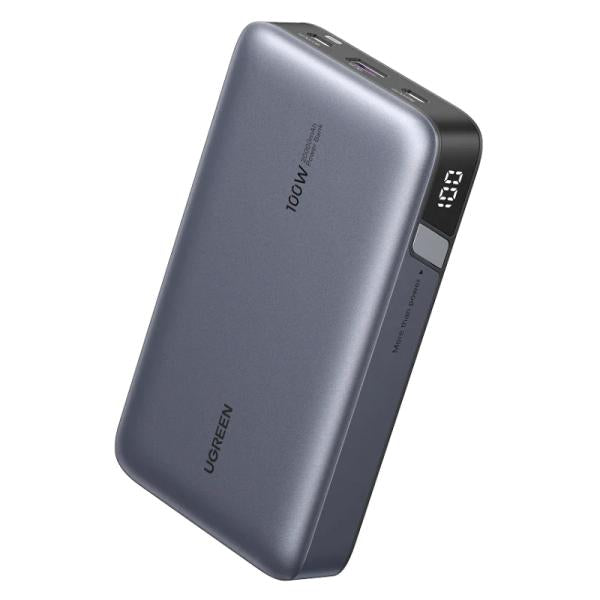 Power Bank Ugreen PB720 Nexode 20000MAH USB-C / USB-A Pantalla LED Carga Rápida 100W 25188 - Gris