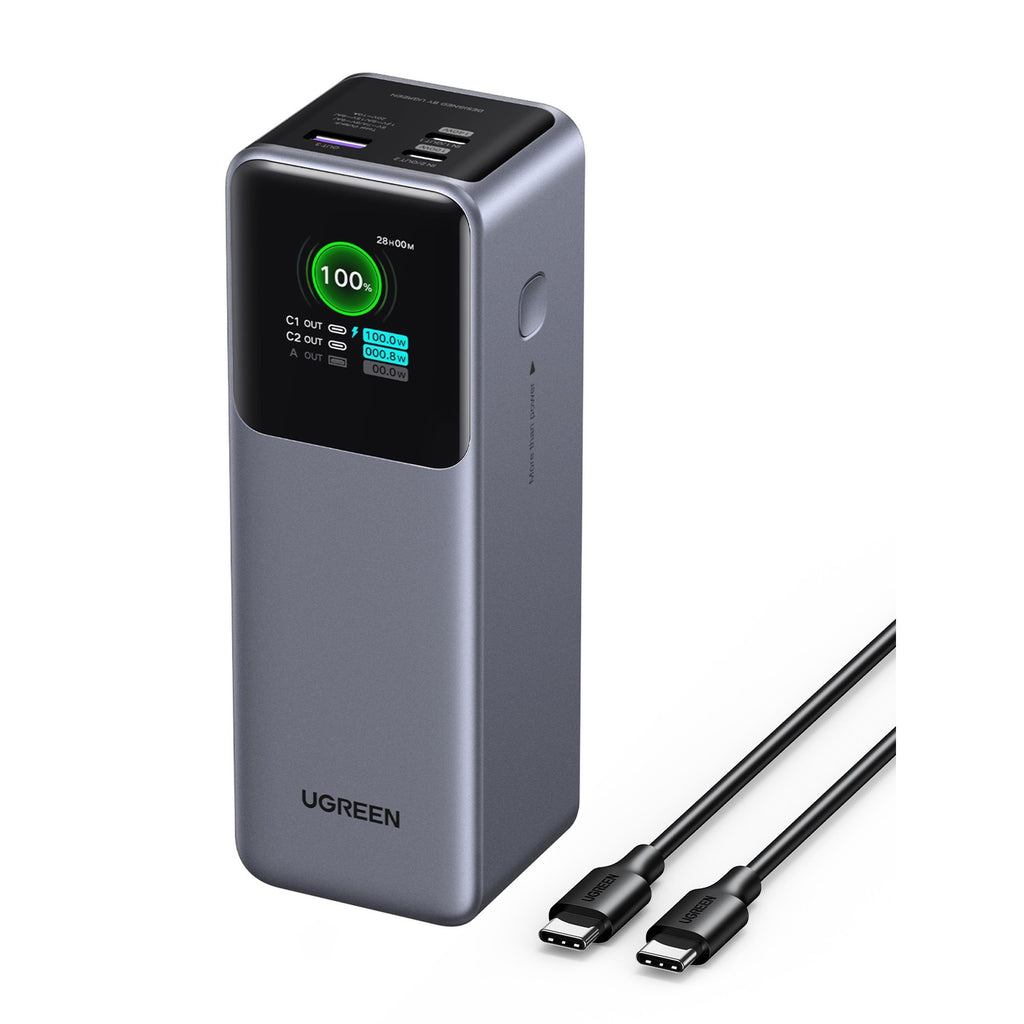 Power bank UGREEN PB722 nexode 25000 mAh pantalla tft carga rápida 200W 35525B