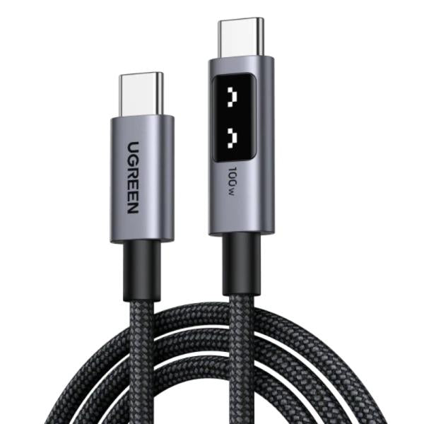 Cable USB-C a USB-C Ugreen L509 100W 2M con LED Display 35512 - Negro