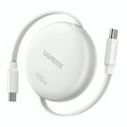 Cable Retráctil Ugreen L531 USB-C a USB-C 100W Carga Rápida 95673 - Blanco