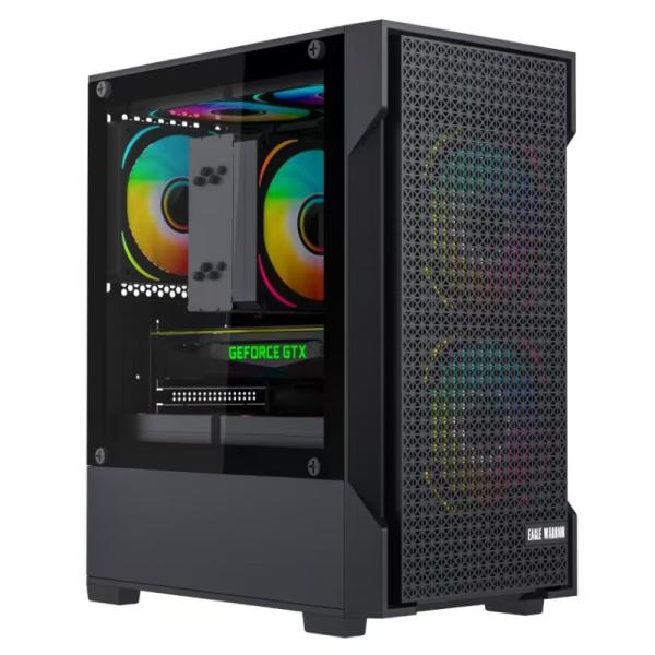 Case Eagle Warrior Cg08j2ra001c Mini Tower Sin Ventilación Incluida con Panel Lateral - Negro