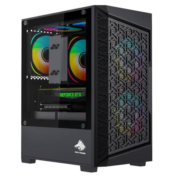 Case Eagle Warrior Cg09j2ra001c Mini Tower Sin Ventilación Incluida con Panel Lateral - Negro