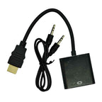 Adaptador Hdtv HDMI Hembra a VGA Macho con Audio