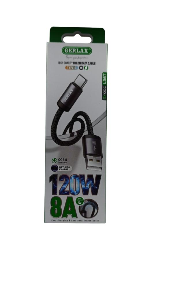 Cable USB Tipo C L36T Gerlax - 1M Gris