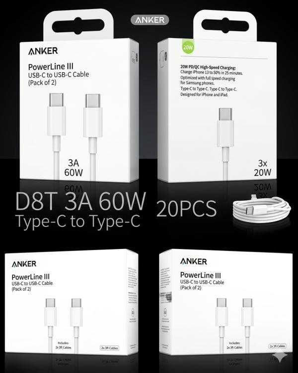 Gerlax cable USB tipo c 1M D8T Imagen secundaria del producto