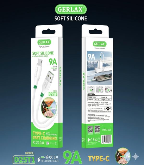 Cable USB Tipo C D25t1 Gerlax - 1M Blanco
