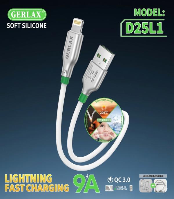 Cable USB Lightning D25l1 Gerlax - 1M Blanco C-l