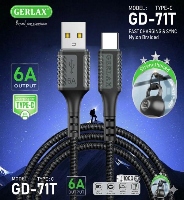 Cable USB Tipo C GD-71T Gerlax - 1M Gris