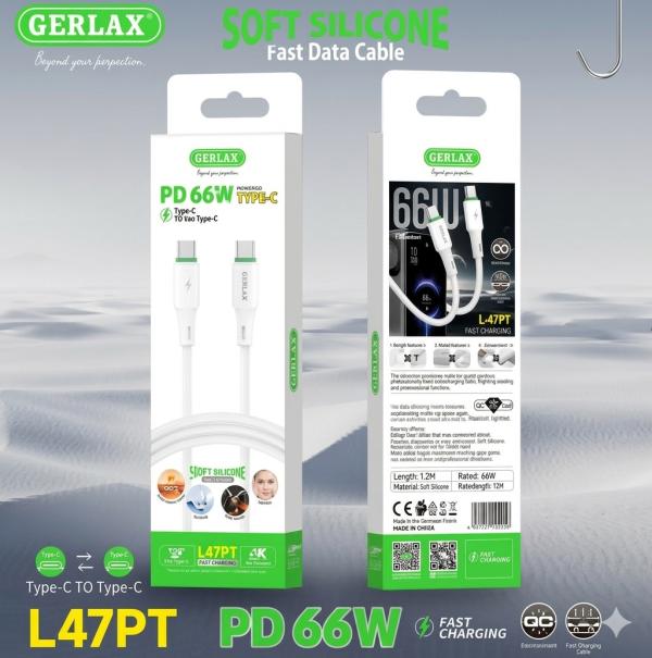 Gerlax cable USB tipo c 1 m c-c L47PT Imagen secundaria del producto