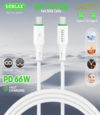 Cable USB Tipo C L47PT Gerlax - 1M Blanco C-c