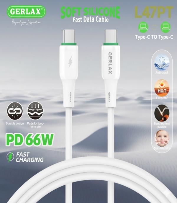 Cable USB Tipo C L47PT Gerlax - 1M Blanco C-c